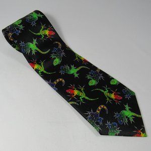 Addiction Colorful Lizard Tie - 57 ¼" x 4" - NWT